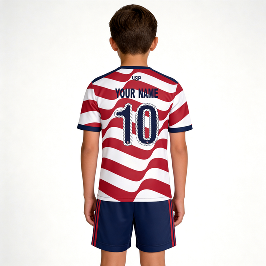 joithing Kids Soccer Jersey — 2026 USA Fan Edition · American Wave