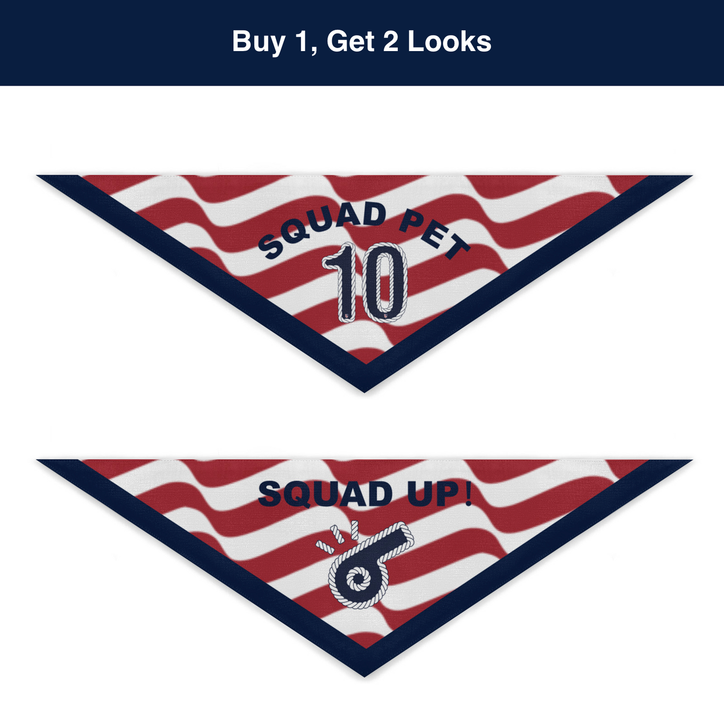 joithing Squad Two sides Pet Bandana — 2026 USA Fan Edition · American Wave