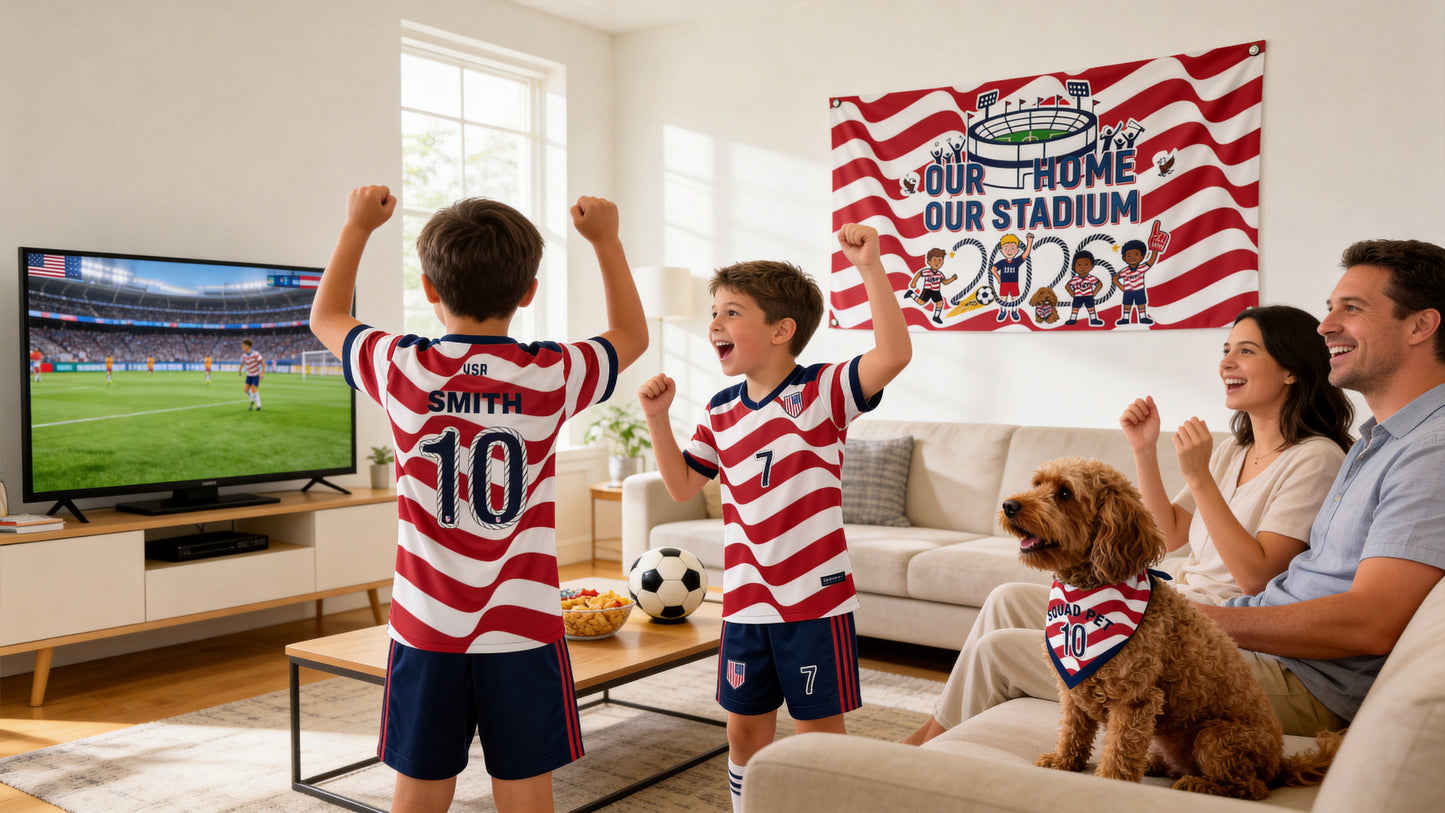 joithing Kids Soccer Jersey — 2026 USA Fan Edition · American Wave